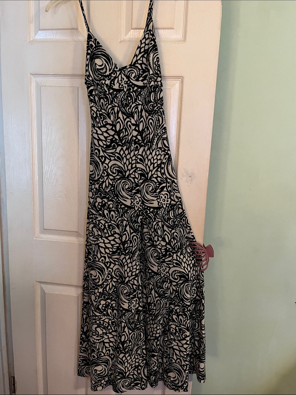 Vintage 1970’s Norma Kamali Black and White, spaghetti strap, wide-legged jumper